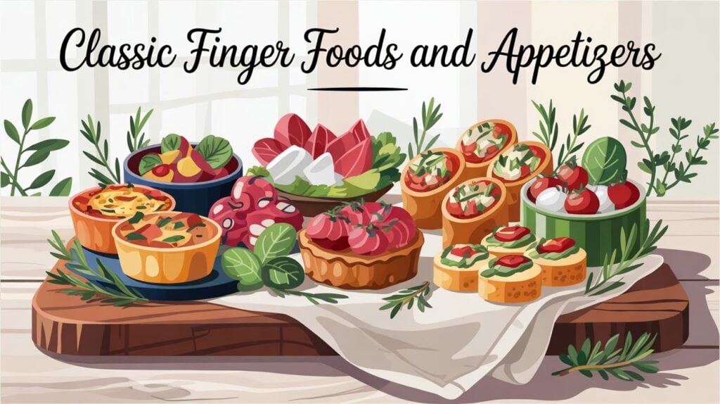 Classic finger foods and appetizers