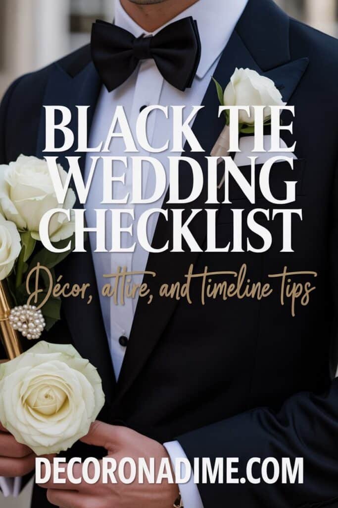 Black Tie Wedding Checklist Décor, Attire, and Timeline Tips p1
