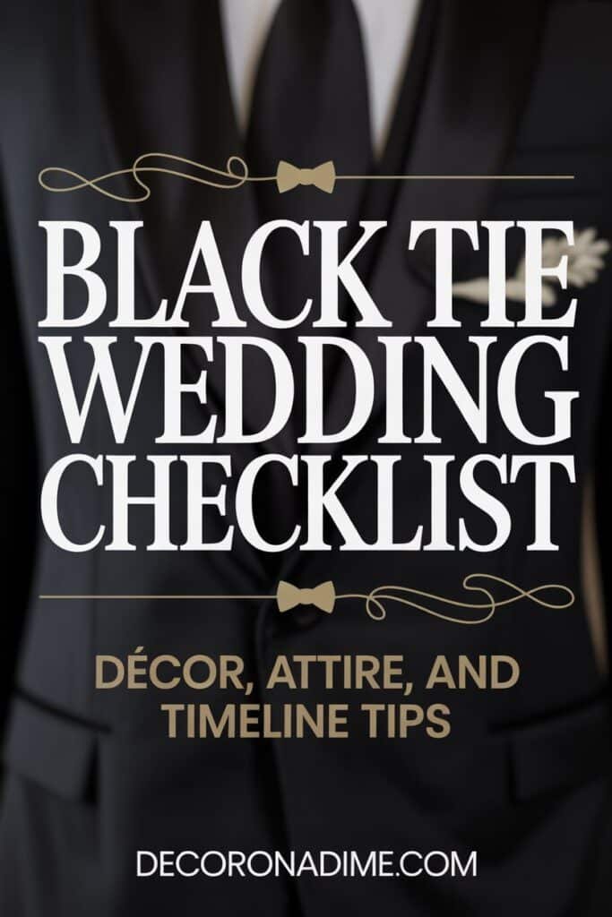Black Tie Wedding Checklist Décor, Attire, and Timeline Tips p2