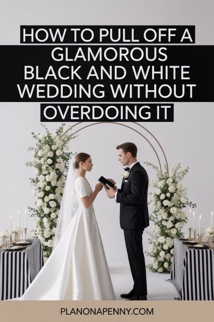 How to Pull Off a Glamorous Black and White Wedding Without Overdoing It p2