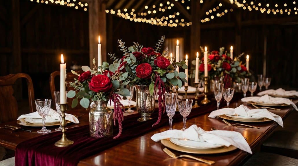 Elegant inviting asymmetrical table settings clm3z