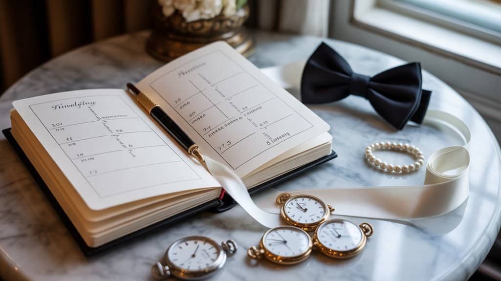 Elegant wedding day timeline bskh8