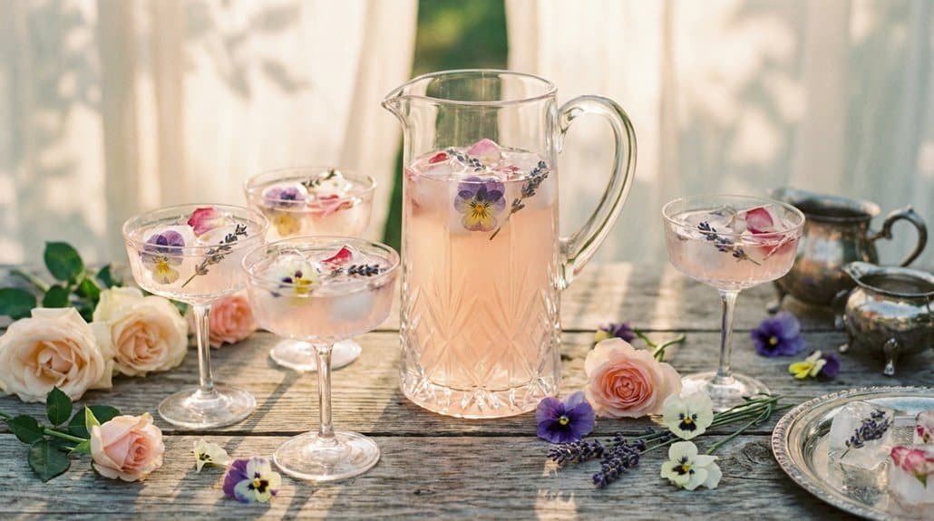 Floral ice cubes beverages s4rn6
