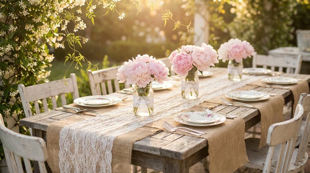 Rustic elegance with lace tepne