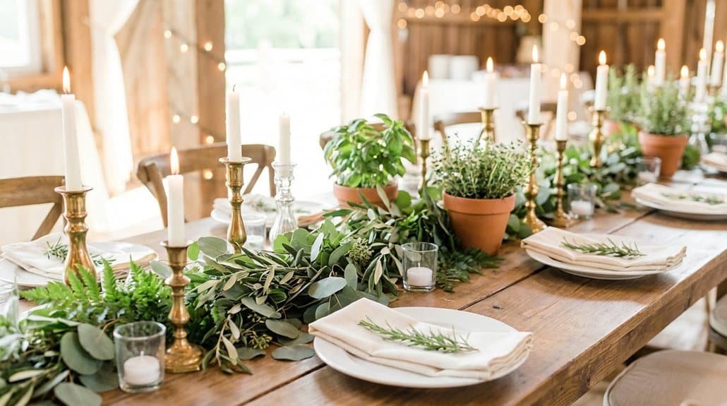 Stylish greenery wedding decor lmjg1