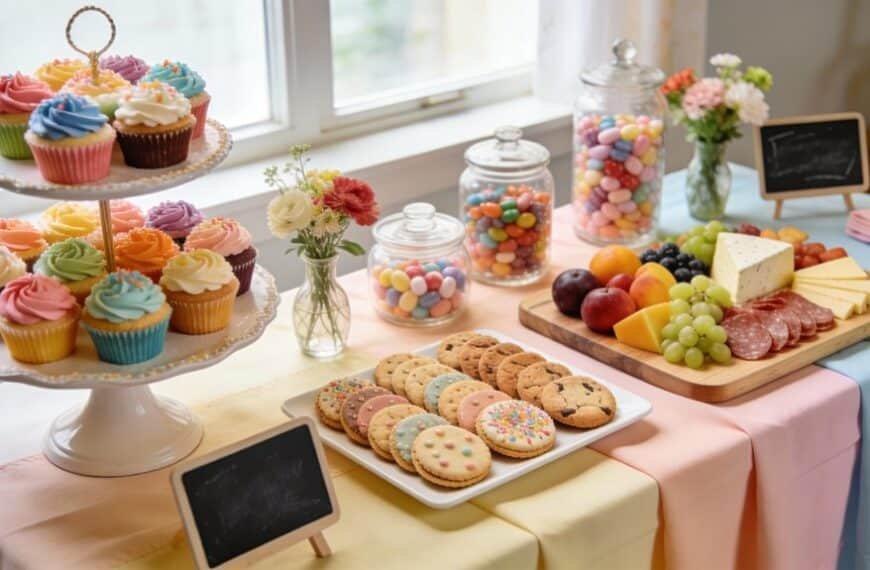 birthday snack table setup