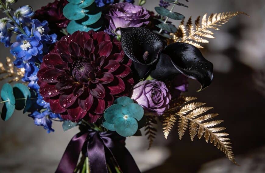 deep jewel tone florals