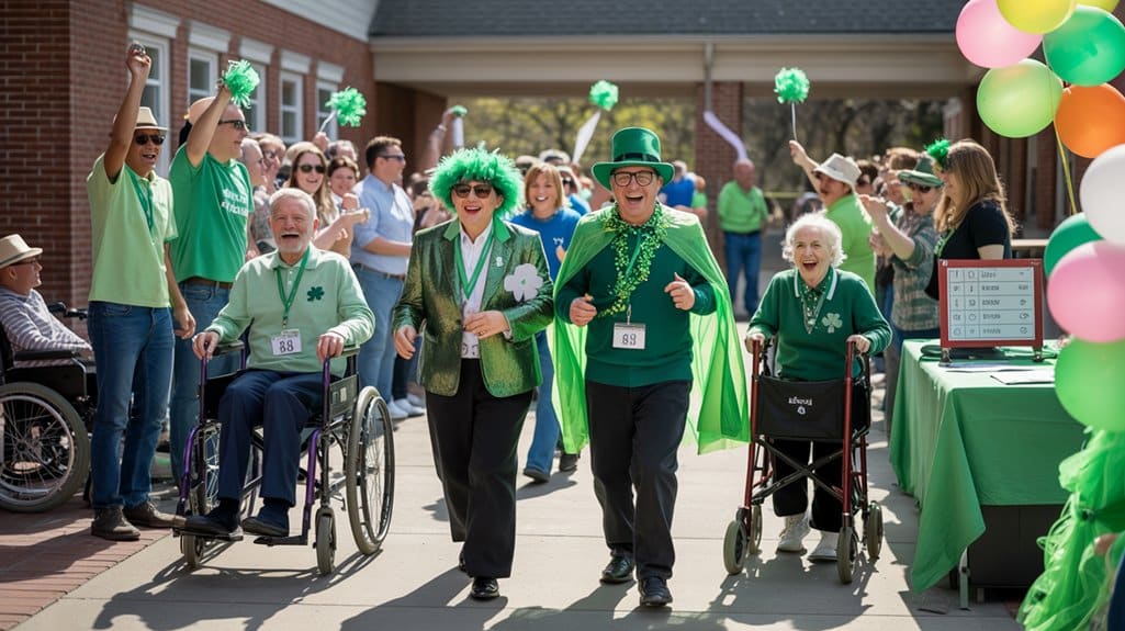 Emerald themed parade celebration 0pvpv