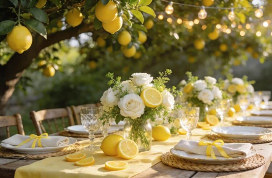 lemon themed wedding decor