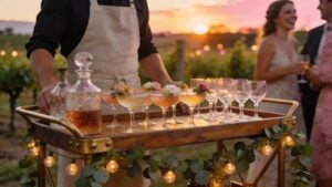 stunning portable wedding bars