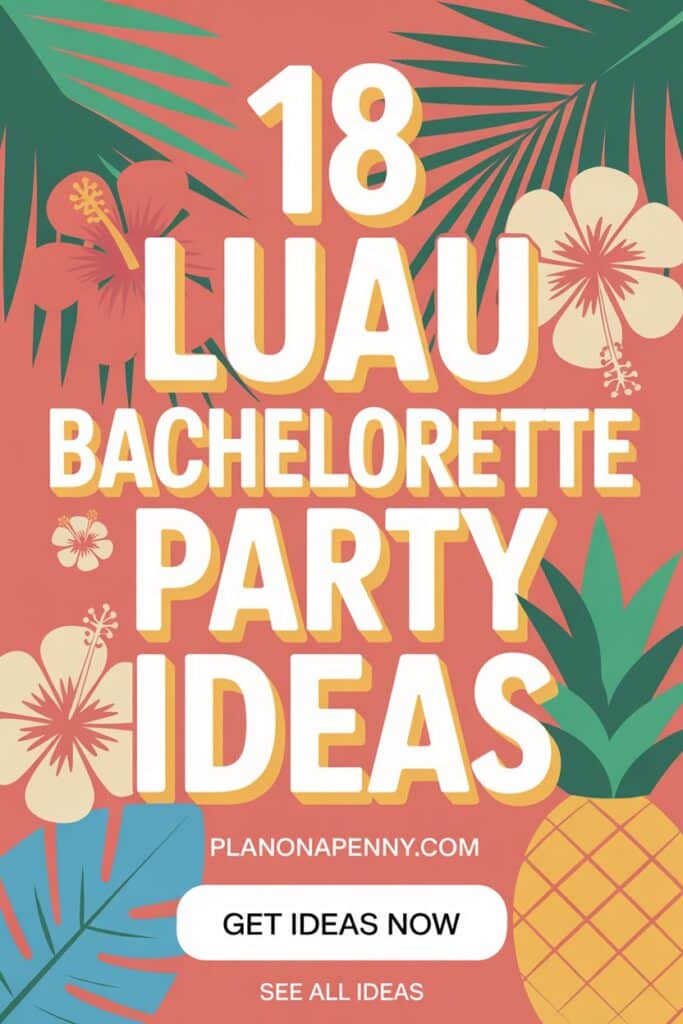 From leis and tiki drinks to themed games and decor, these luau bachelorette party ideas bring island energy to your celebration. Ideal for poolside parties, backyard gatherings, or beach destinations. Visit the site for all 18 ideas and save this pin to your tropical party board!