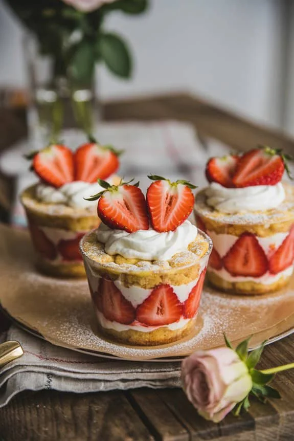 Elegant strawberry shortcake cups k2ffg